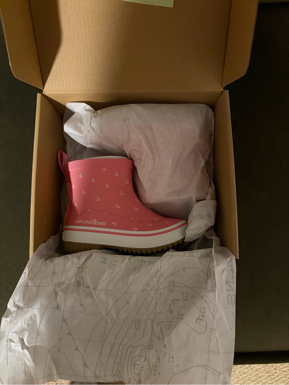 Grundéns Pink Anchor Kids Rain & Snow Boots
